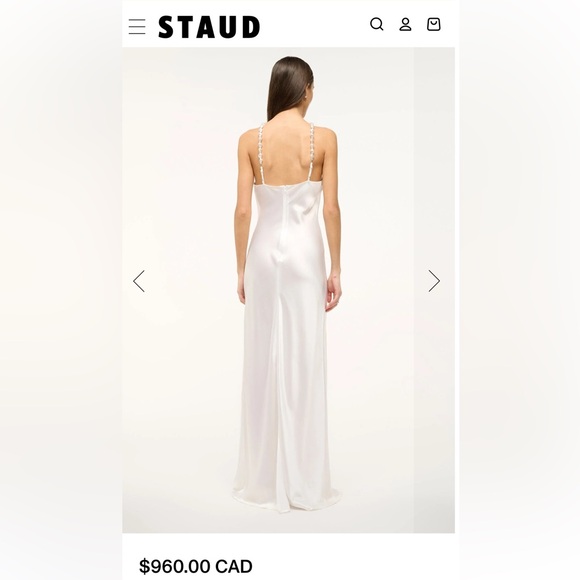 STAUD — Cadence Dress Pearl - Picture 2 of 15